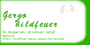 gergo wildfeuer business card